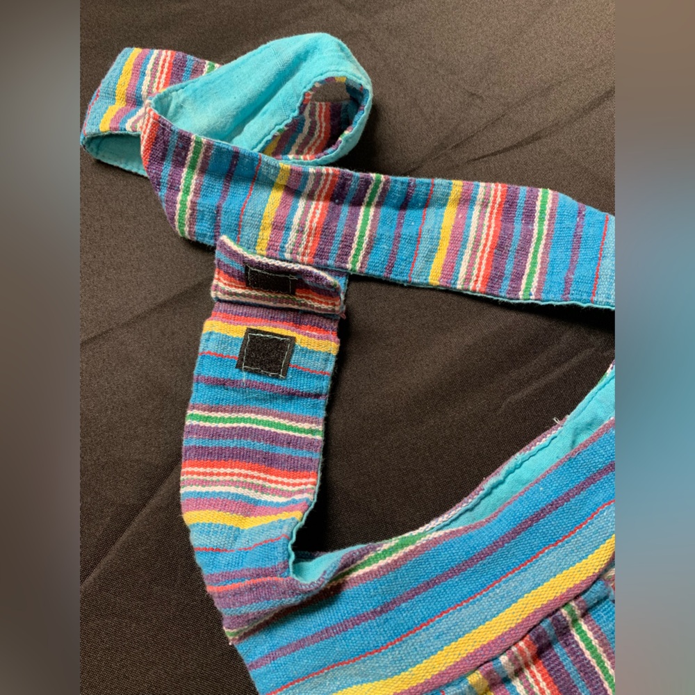 Boho shoulder bag. Colorful.Fabric. - Picture 6 of 8